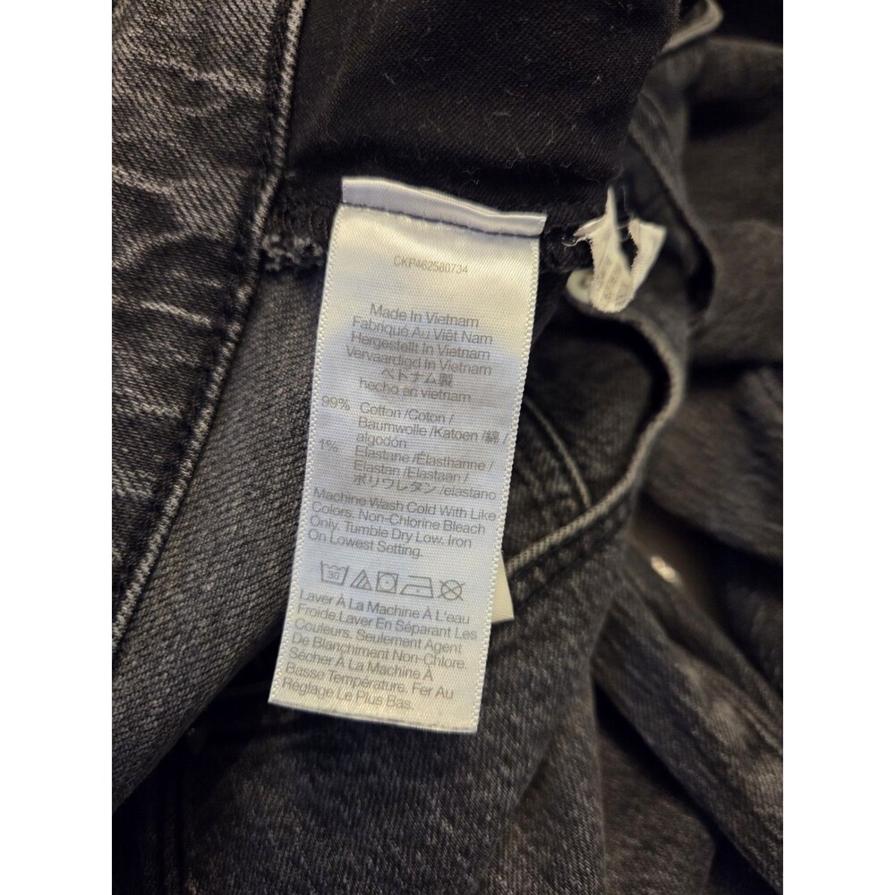 Madewell Curvy Perfect Vintage Straight Jeans Womens 32 Black High Rise Raw Hem - Picture 7 of 10